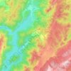 Mapa topográfico Hornos, altitude, relevo
