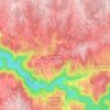 Mapa topográfico Saint-Geniez-ô-Merle, altitude, relevo