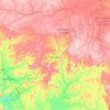 Mapa topográfico Poxoréu, altitude, relevo