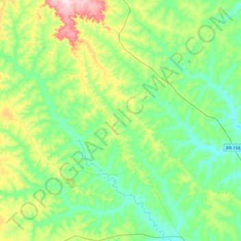 Mapa topográfico Alto Santana, altitude, relevo