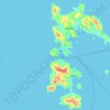 Mapa topográfico Patmos, altitude, relevo