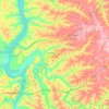 Mapa topográfico Humphreys County, altitude, relevo