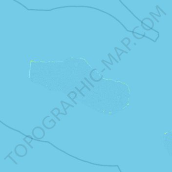Mapa topográfico Tahanea, altitude, relevo