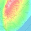 Mapa topográfico Muanza, altitude, relevo