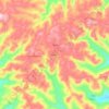 Mapa topográfico Capitão, altitude, relevo