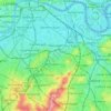 Mapa topográfico London Borough of Southwark, altitude, relevo