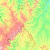 Mapa topográfico Sant'Ana do Livramento, altitude, relevo