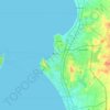 Mapa topográfico Pattaya City, altitude, relevo