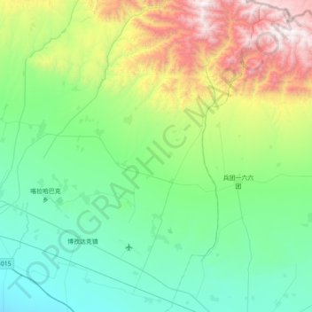Mapa topográfico Chasha, altitude, relevo