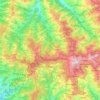 Mapa topográfico Shimla (urban), altitude, relevo