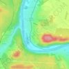 Mapa topográfico Samoreau, altitude, relevo