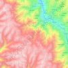 Mapa topográfico Cascapara, altitude, relevo