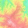 Mapa topográfico Pitanga, altitude, relevo