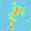 Mapa topográfico Komodo, altitude, relevo
