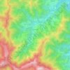 Mapa topográfico Aranaz, altitude, relevo