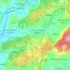Mapa topográfico Arnoso (Santa Maria e Santa Eulália) e Sezures, altitude, relevo