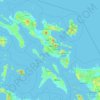 Mapa topográfico Bicol Region, altitude, relevo