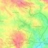 Mapa topográfico Rio Caia, altitude, relevo
