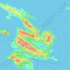 Mapa topográfico Kalymnos, altitude, relevo