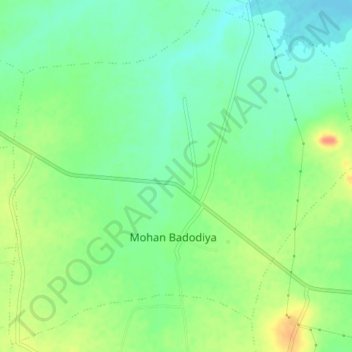 Mapa topográfico Moman Barodiya, altitude, relevo