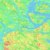 Mapa topográfico Stockholm, altitude, relevo