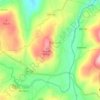 Mapa topográfico Dálvares, altitude, relevo