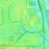 Mapa topográfico Nizamuddin, altitude, relevo