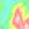 Mapa topográfico Escurquela, altitude, relevo