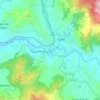 Mapa topográfico Caldas de Vizela (São Miguel e São João), altitude, relevo