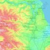 Mapa topográfico County Durham, altitude, relevo