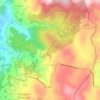 Mapa topográfico Vascões, altitude, relevo