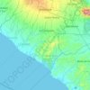 Mapa topográfico Jinotepe (Municipio), altitude, relevo