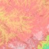 Mapa topográfico São Miguel Arcanjo, altitude, relevo