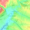 Mapa topográfico Aldea del Fresno, altitude, relevo