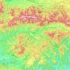 Mapa topográfico okres Brezno, altitude, relevo