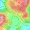 Mapa topográfico Leitões, altitude, relevo