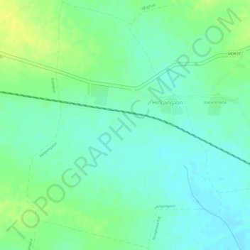 Mapa topográfico Hingangaon, altitude, relevo
