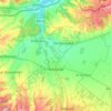 Mapa topográfico Hadjout, altitude, relevo