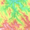 Mapa topográfico As Nogais, altitude, relevo