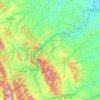 Mapa topográfico Esino, altitude, relevo