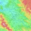 Mapa topográfico Liberec, altitude, relevo