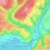 Mapa topográfico Pougny, altitude, relevo