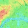 Mapa topográfico Quartier des Champs-Élysées, altitude, relevo