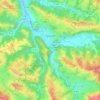 Mapa topográfico Nauviale, altitude, relevo