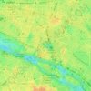 Mapa topográfico Les Halles, altitude, relevo