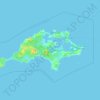 Mapa topográfico Rottnest Island, altitude, relevo