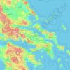 Mapa topográfico Central Greece, altitude, relevo