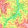 Mapa topográfico Plauen, altitude, relevo
