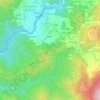 Mapa topográfico Paradela, altitude, relevo