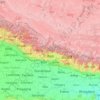 Mapa topográfico Nepal, altitude, relevo